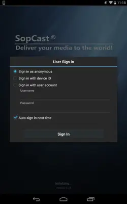 SopCast android App screenshot 1